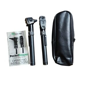 Welch Allyn PocketScopes Halogen Diagnostic Set Otoscope 211 Ophthalmoscope 728